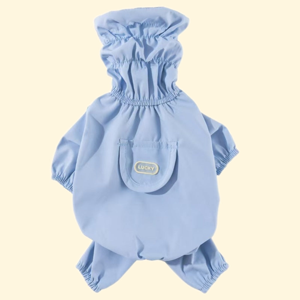 Storm-Shield 360° Full-Air Dog Raincoat — Integrated Leash System