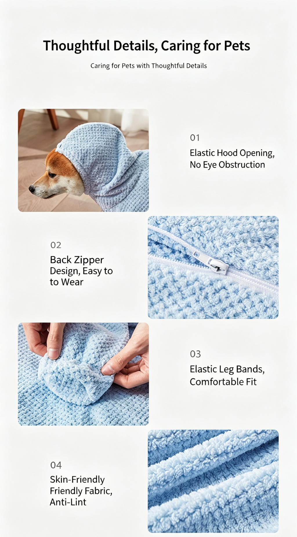 6D Touch Pet Bathrobe — Quick-Dry Wipe & Wear