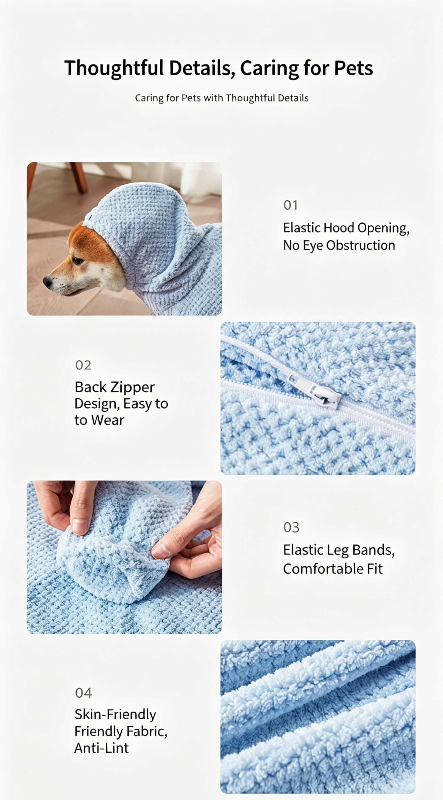6D Touch Pet Bathrobe — Quick-Dry Wipe & Wear