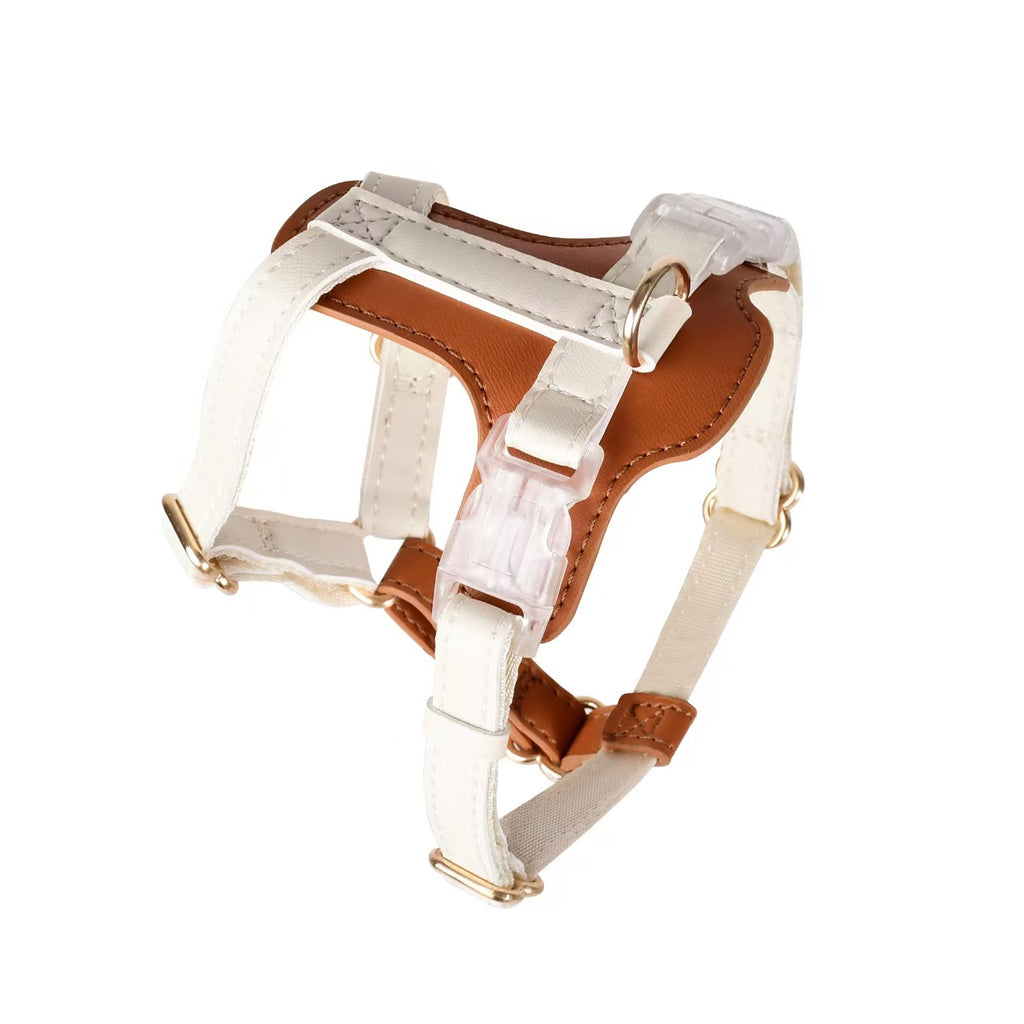 Premium Leather Dog Harness & Leash Set