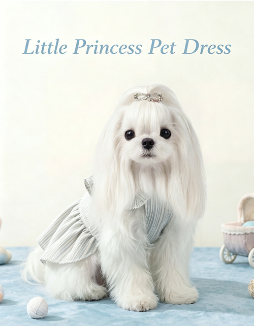 3D Ruffled Shoulder Princess Dog Dress