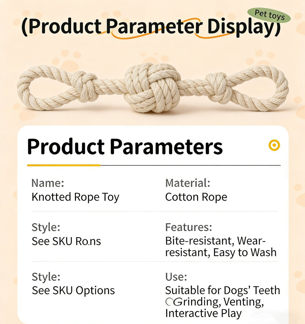 Knotted Rope Toy Set for Dogs