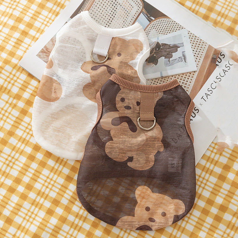 Sleeveless Mesh Bear Traction Vest