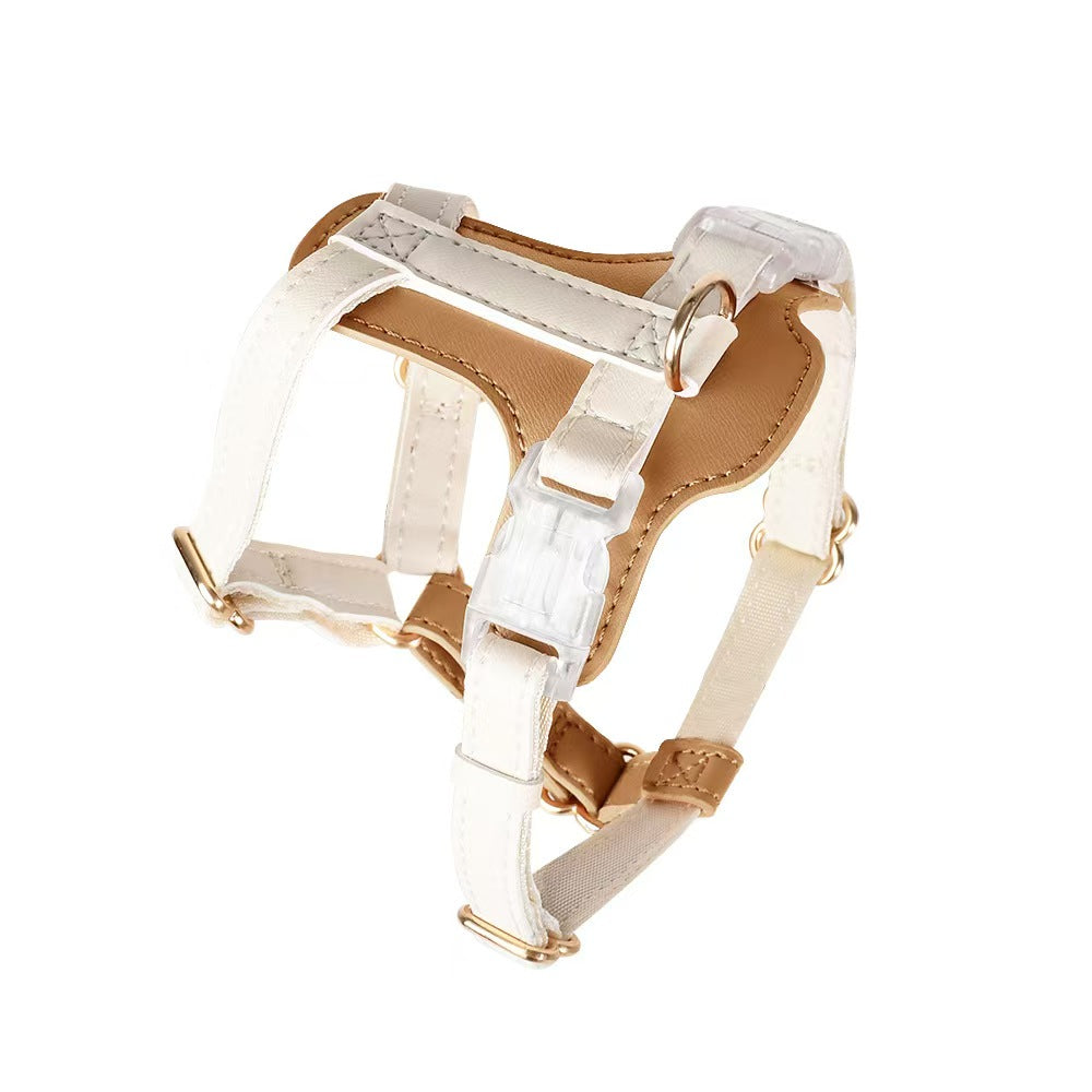 Premium Leather Dog Harness & Leash Set