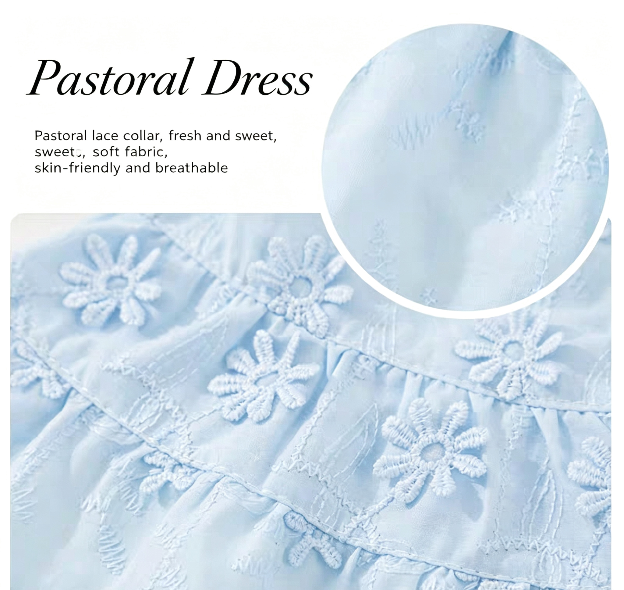Floral Lace Tiered Dog Harness Dress