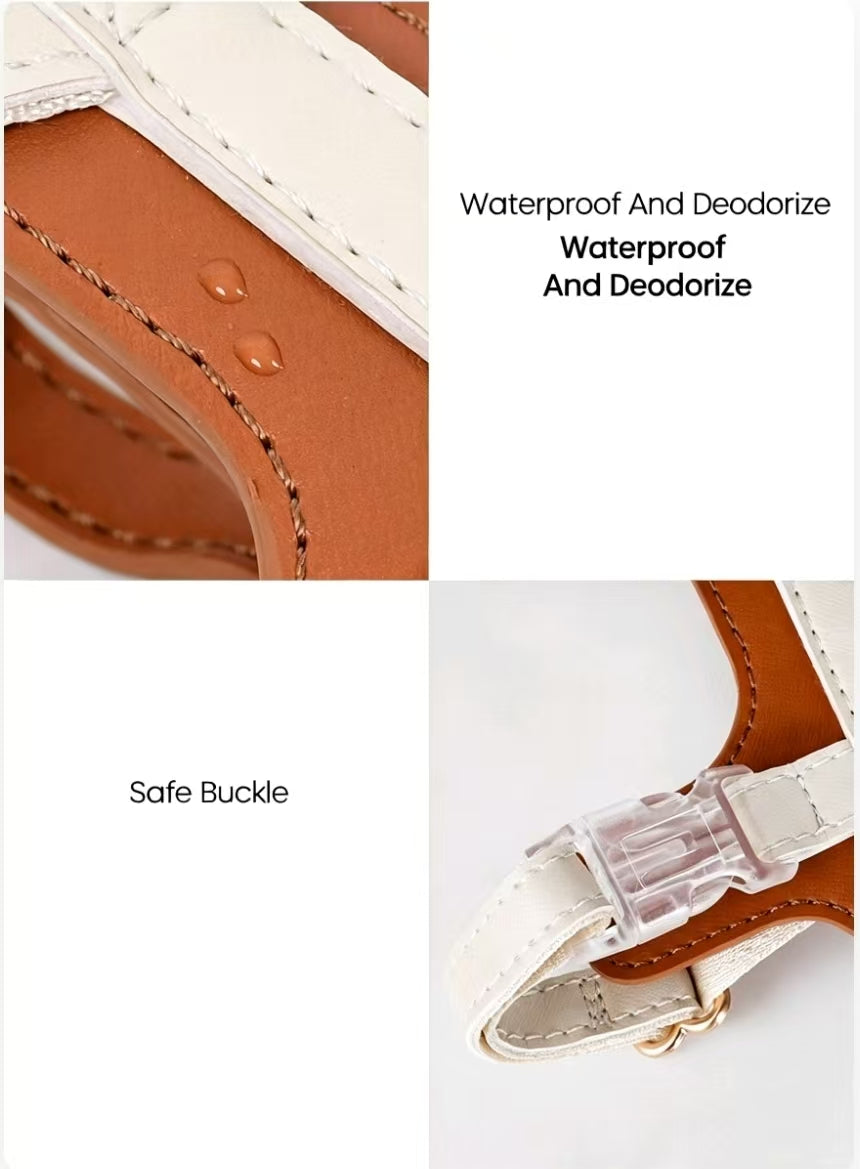 Premium Leather Dog Harness & Leash Set