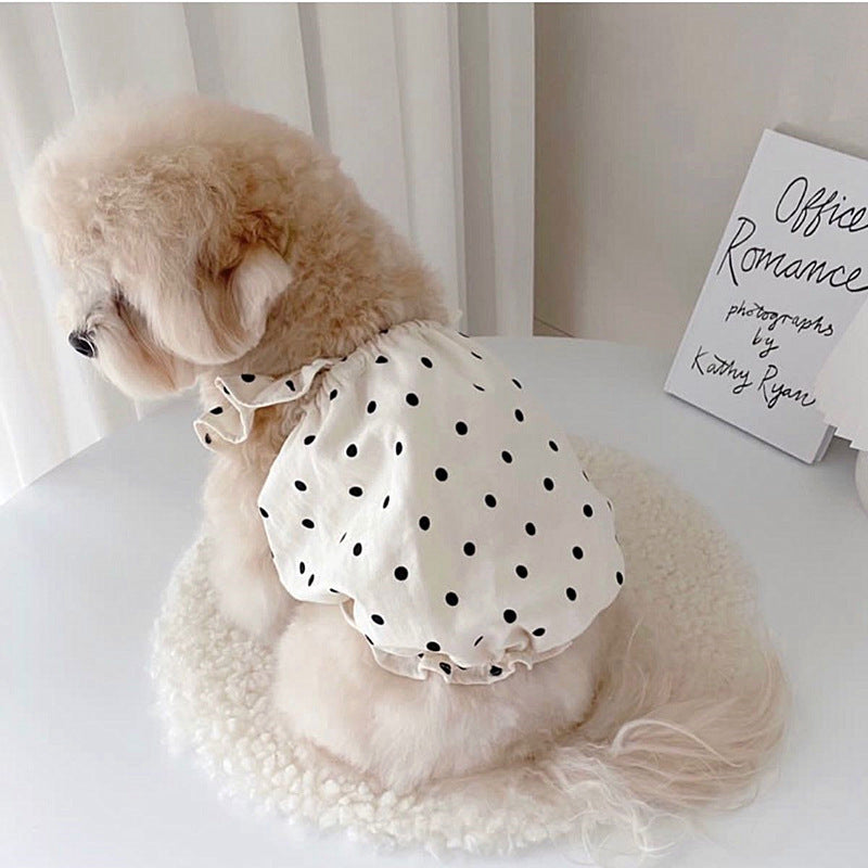 Polka Dot Ruffle Dress for Dogs