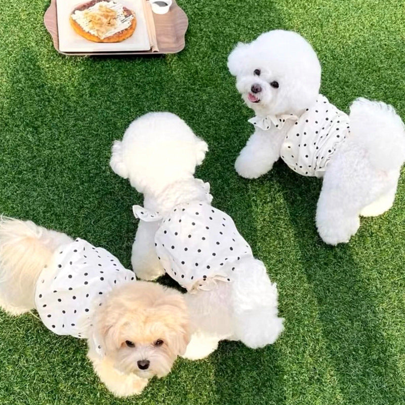 Polka Dot Ruffle Dress for Dogs
